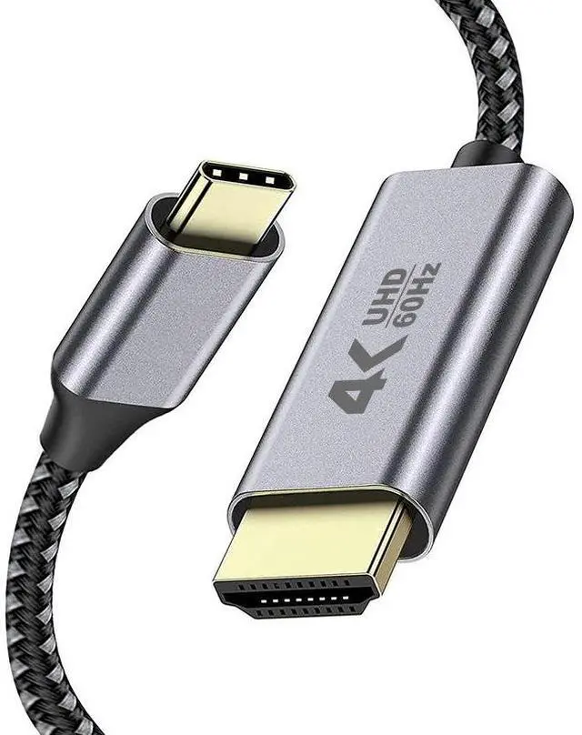 Main image of USB-C to HDMI Cable 4K@60Hz 1m Type-C to HDMI Adapter Cord for Laptop/Phone/Monitor/TV, High-Speed Video Converter for Screen Mirroring