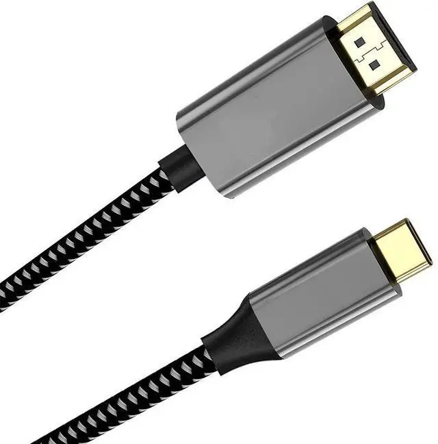Alt view image 3 of 5 - USB-C to HDMI Cable 4K@60Hz 1m Type-C to HDMI Adapter Cord for Laptop/Phone/Monitor/TV, High-Speed Video Converter for Screen Mirroring