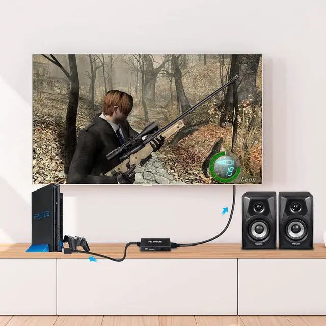 Alt view image 3 of 4 - PS2 to HDMI Converter PS2 to HDTV Adapter with Long Shell Design, 1080P Video Output, Plug-and-Play for PlayStation 2 Consoles