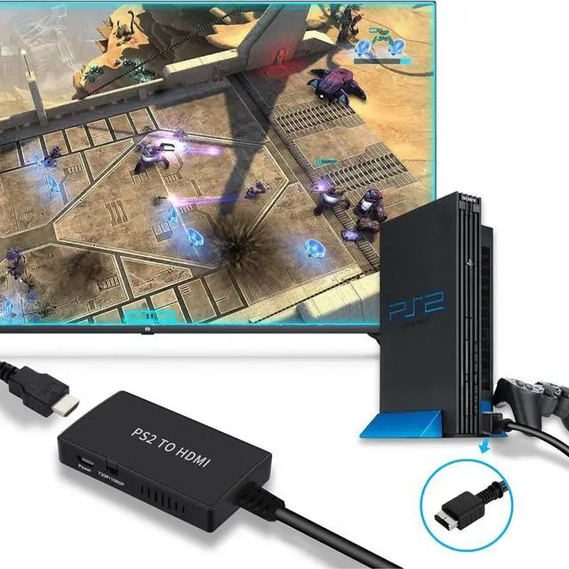 Alt view image 4 of 4 - PS2 to HDMI Converter PS2 to HDTV Adapter with Long Shell Design, 1080P Video Output, Plug-and-Play for PlayStation 2 Consoles