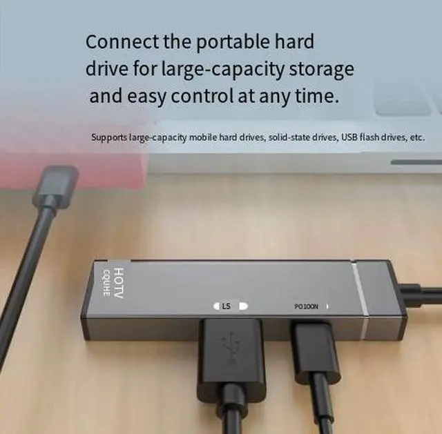 Alt view image 3 of 4 - USB-C to HDMI Adapter 4K@120Hz Type-C to HDMI Converter with 100W PD Fast Charging & USB 3.0 Port, High-Refresh Screen Mirroring for Laptop/Phone/MacBook/iPad to TV/Monitor, Plug-and-Play