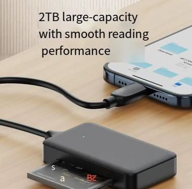 Alt view image 4 of 4 - USB-C 4-in-1 Memory Card Reader USB 3.0 High-Speed Adapter with SD/TF/MS/CF Slots, OTG Function for Phone/Tablet/Laptop, Plug-and-Play Type-C Hub for Data Transfer