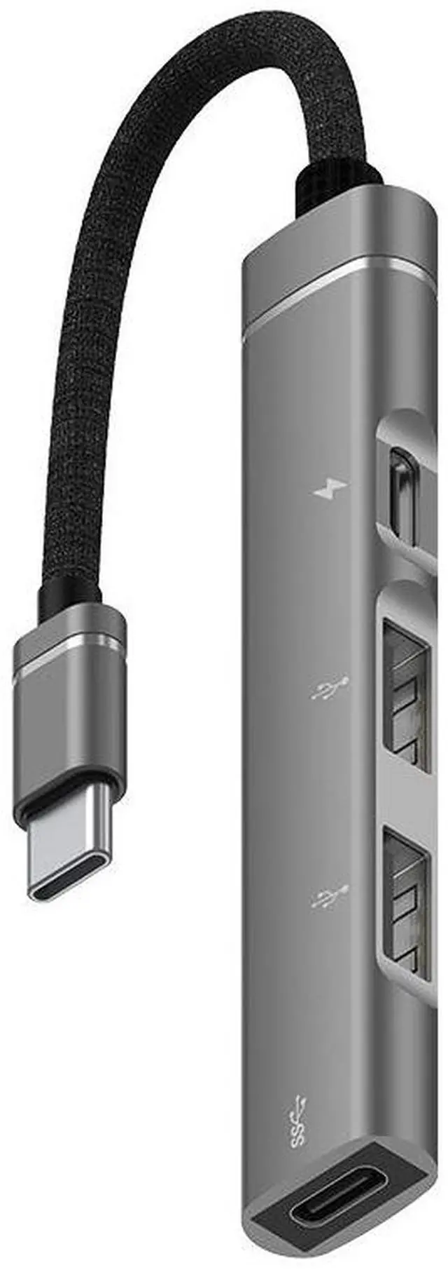 Main image of USB-C to USB 2.0 OTG Hub 3-in-1 Type-C Expansion Adapter with PD 60W Fast Charging Port, 2 USB 2.0 Data Ports, Splitter for MacBook/iPad/Phone/Laptop, Plug & Play