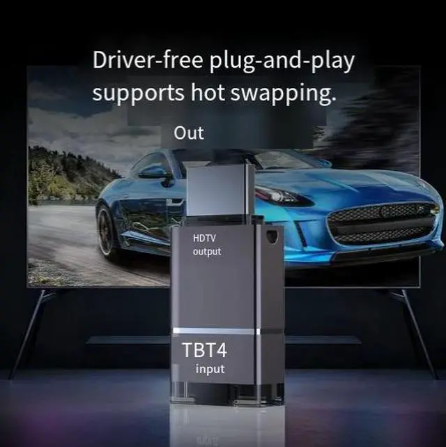 Alt view image 2 of 4 - Type-C Female to HDMI Male Adapter 4K@30Hz USB-C to HDMI Converter for Phone/Tablet/Laptop, Thunderbolt 4 Compatible, Screen Mirroring Video Adapter for TV/Monitor/Projector