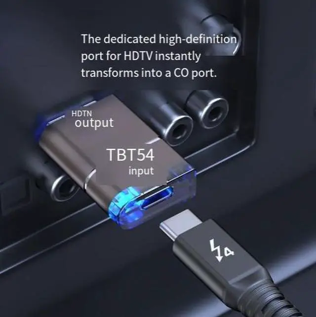 Alt view image 3 of 4 - Type-C Female to HDMI Male Adapter 4K@30Hz USB-C to HDMI Converter for Phone/Tablet/Laptop, Thunderbolt 4 Compatible, Screen Mirroring Video Adapter for TV/Monitor/Projector