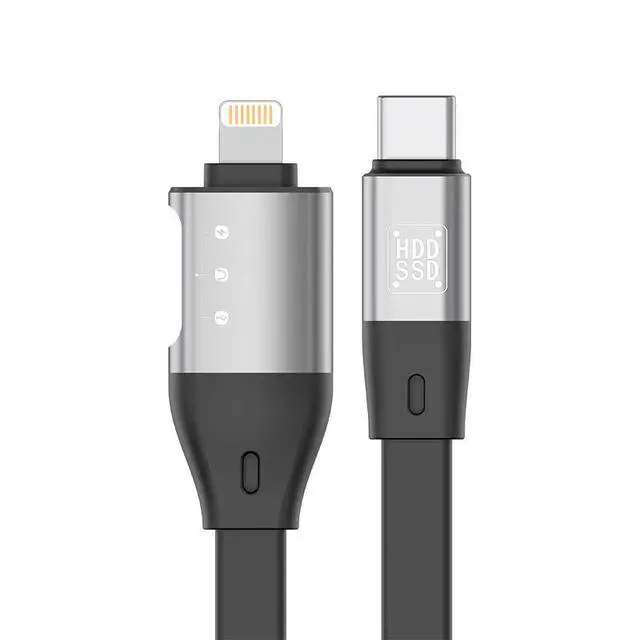 Alt view image 2 of 5 - Type-C to Lightning OTG Audio & Data Adapter Connect USB-C DAC, Flash Drive, or Digital Headset to iPhone/iPad, 480Mbps Data Transfer, Plug-and-Play for Music Production/File Transfer