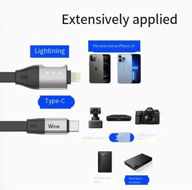 Alt view image 3 of 5 - Type-C to Lightning OTG Audio & Data Adapter Connect USB-C DAC, Flash Drive, or Digital Headset to iPhone/iPad, 480Mbps Data Transfer, Plug-and-Play for Music Production/File Transfer