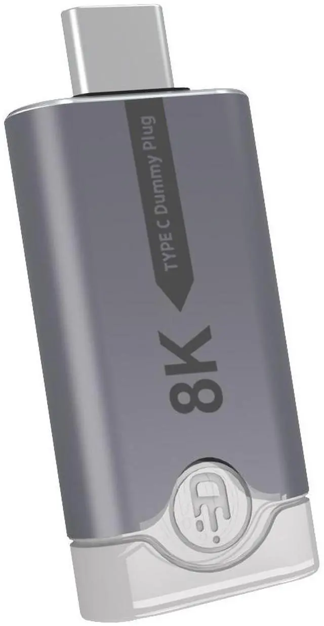 Main image of USB-C Headless Display Emulator 8K@60Hz Type-C Virtual Monitor Adapter for Laptop/PC, Graphics Card Simulator for Remote Desktop/Server/Gaming/Mining, Plug-and-Play