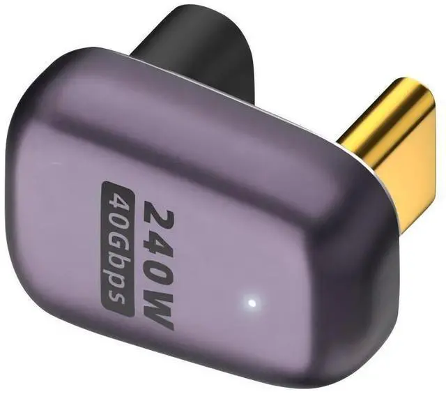 Main image of U-Shape USB4 Type-C Adapter 40Gbps 240W Reversible Connector, 8K Video PD Fast Charging for Phone/Laptop