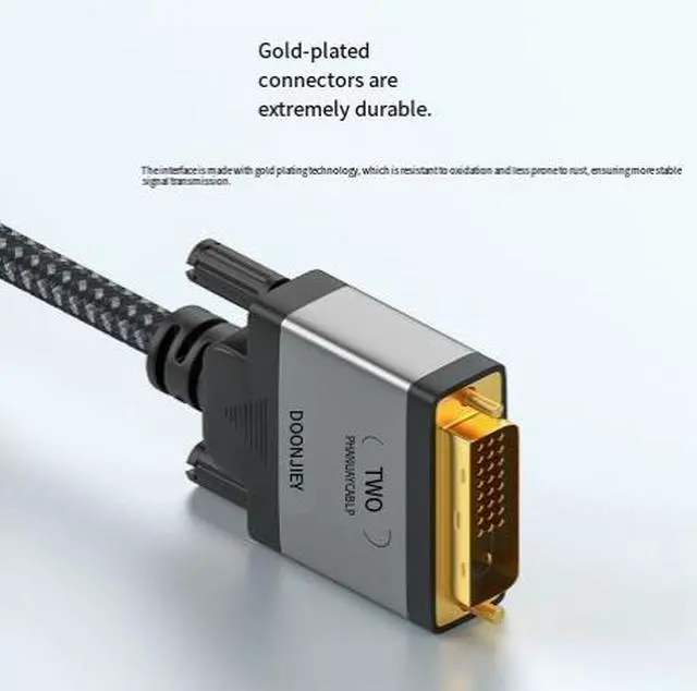 Alt view image 2 of 4 - USB-C to DVI Cable 1080P USB 3.1 Type-C to DVI Adapter Cord for Laptop/PC/MacBook, High-Definition Video Converter for Monitor/Projector/TV, Plug-and-Play