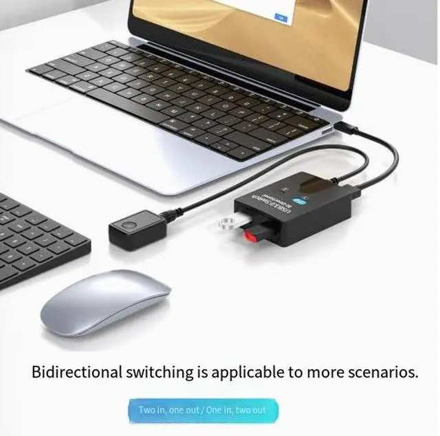 Alt view image 2 of 4 - USB 3.0 Printer Switch with Desktop Controller 2-in-1-out USB 3.0 Sharing Switch for Printer, Scanner, Keyboard, Mouse, Remote Button for Easy Switching