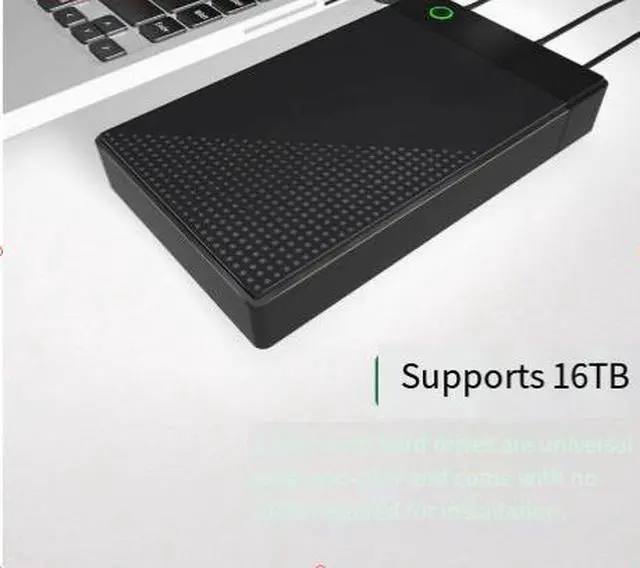 Alt view image 4 of 4 - External Hard Drive Enclosure USB 3.0 2.5/3.5 Inch SATA III HDD/SSD Case, Tool-Free Aluminum External Disk Box for Laptop/Desktop PC, Support UASP