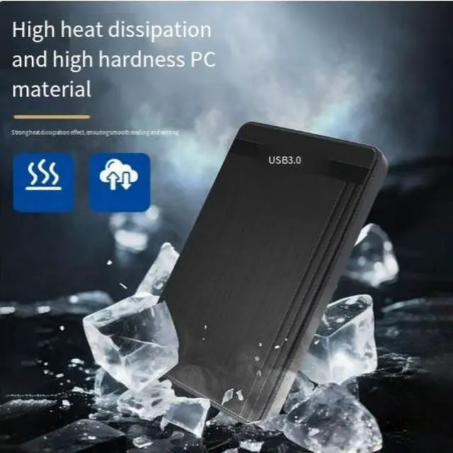 Alt view image 5 of 5 - USB 3.0 2.5-inch Hard Drive Enclosure Brushed Finish External SSD/HDD Case for SATA I/II/III, Tool-Free, Plug-and-Play, Supports 9.5mm 2.5" HDD & SSD