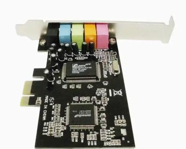 Alt view image 2 of 5 - PCIe 5.1 Channel Sound Card Internal PCI-E Audio Adapter with CMI8738 Chip, 6-Channel 3D Stereo Surround Sound, Low Profile Bracket, for Desktop PC Windows