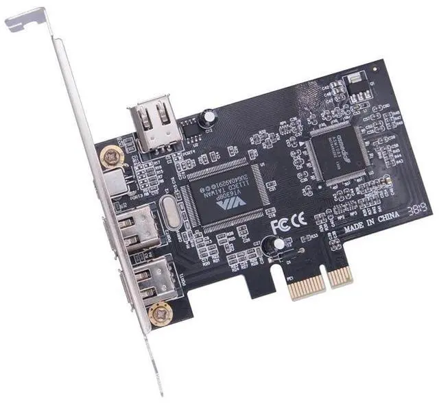 Main image of PCIe FireWire Card 4 Ports 4 x 6-Pin IEEE 1394a Expansion Card, PCI Express 1X Video Capture Adapter for Camcorder/DV, Plug-and-Play, No Driver Needed