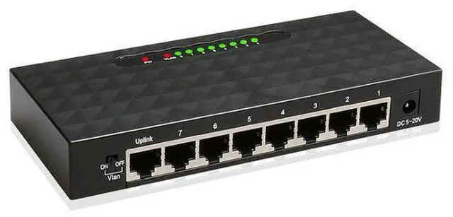Alt view image 5 of 5 - Gigabit switch 8-port all-gigabit Ethernet switch Fast network switch Vlan switch