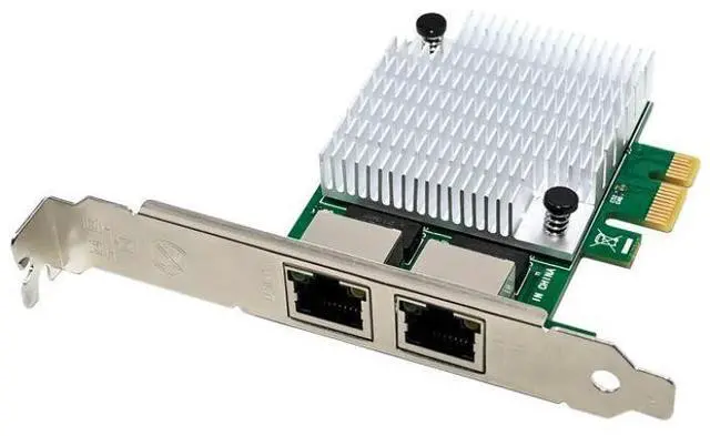 Alt view image 2 of 5 - Realtek 8111F chipset PCI x1 Gigabit dual-port network card for desktop computers, 1000M wired, full-height, half-height