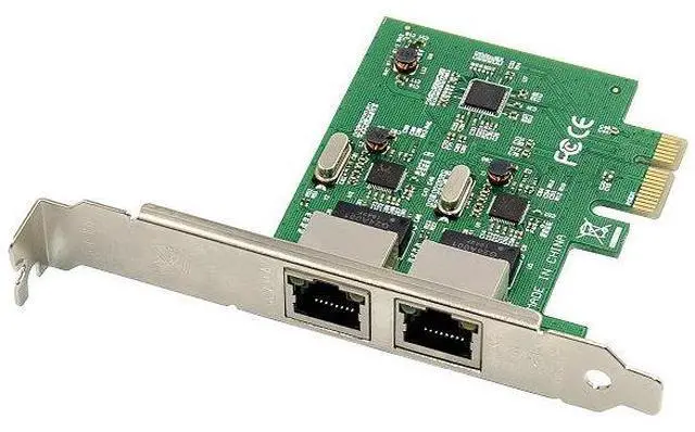 Alt view image 4 of 5 - Realtek 8111F chipset PCI x1 Gigabit dual-port network card for desktop computers, 1000M wired, full-height, half-height