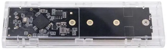 Main image of M.2 NVMe SSD Enclosure Transparent USB 3.1 Type-C External Hard Drive Case, 10Gbps High-Speed, Tool-Free Sliding Design, Supports 2230/2242/2260/2280 SSDs, Dual Protocol