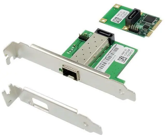 Main image of Mini PCIe Gigabit Fiber Network Card Intel I210AS Controller, Single SFP Port, 1000BASE-SX/LX, Supports PXE, WoL, iSCSI, FCoE, for Industrial & Embedded Systems