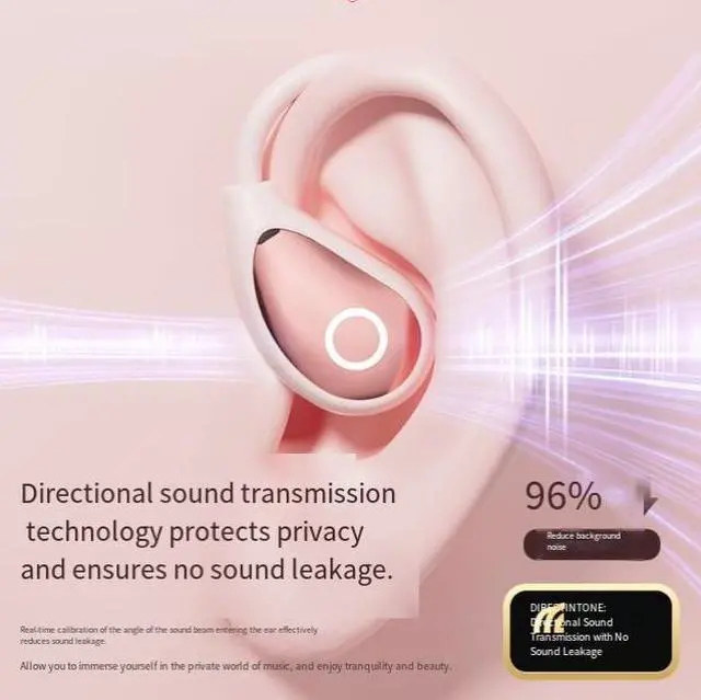 Alt view image 3 of 4 - M95 AI Smart Translation Bluetooth Headset Open-Ear Over-Ear Hanging, Ultra-Long Battery Life, High-Quality Sound, Digital Display, Bluetooth 5.4