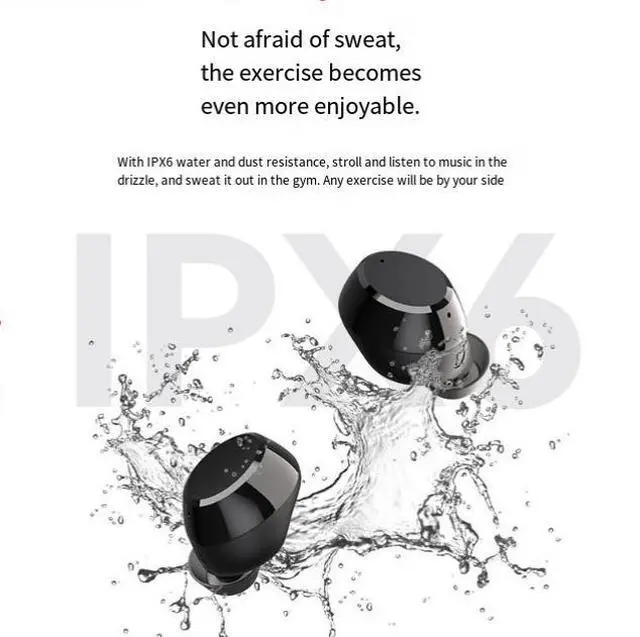 Alt view image 2 of 4 - Q16 In-Ear Smart Bluetooth Headset Digital Battery Display, 6H Playtime, IPX6 Waterproof, 500mAh Charging Case, Bluetooth 5.3