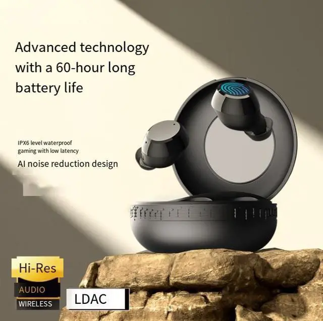 Alt view image 3 of 4 - Q16 In-Ear Smart Bluetooth Headset Digital Battery Display, 6H Playtime, IPX6 Waterproof, 500mAh Charging Case, Bluetooth 5.3