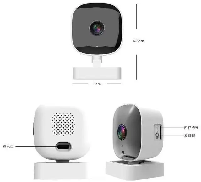 Alt view image 4 of 6 - Wireless WiFi HD Card Camera Mobile Remote Monitoring, Motion Detection, Night Vision, TF Card Storage, Home Window Security
