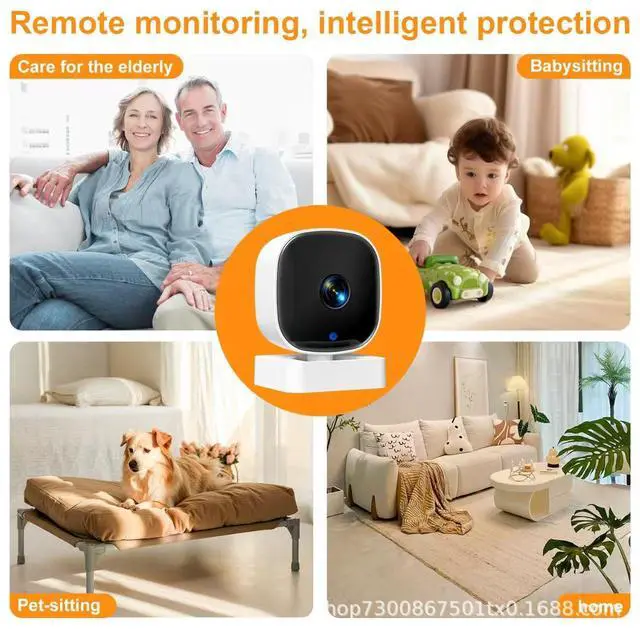 Alt view image 5 of 6 - Wireless WiFi HD Card Camera Mobile Remote Monitoring, Motion Detection, Night Vision, TF Card Storage, Home Window Security