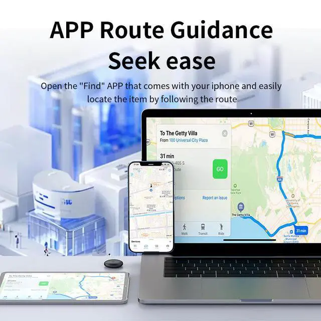 Alt view image 4 of 6 - S8 FindMy Global Tracker AirTag Style Locator, Anti-Loss, Compatible with iPhone, Precision Finding, 1-Year Battery White