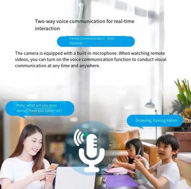 Alt view image 4 of 4 - V380 Pro Security Camera Commercial & Home, Wireless HD, Mobile Remote, Baby/Pet/Elderly Monitor, Strong Suction Mount