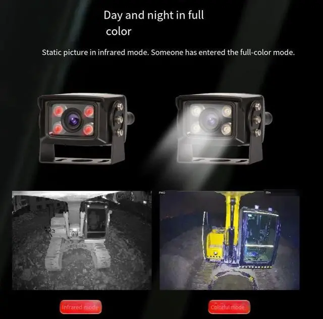 Alt view image 3 of 5 - 4G Vehicle Security Camera Mobile Remote, 4MP HD, Waterproof Outdoor, for Truck, Excavator, Bus, Construction Vehicle