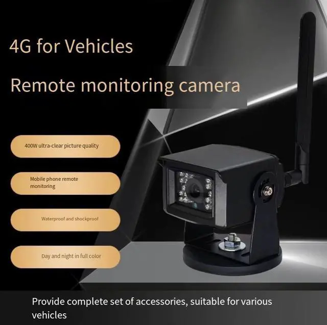 Alt view image 4 of 5 - 4G Vehicle Security Camera Mobile Remote, 4MP HD, Waterproof Outdoor, for Truck, Excavator, Bus, Construction Vehicle