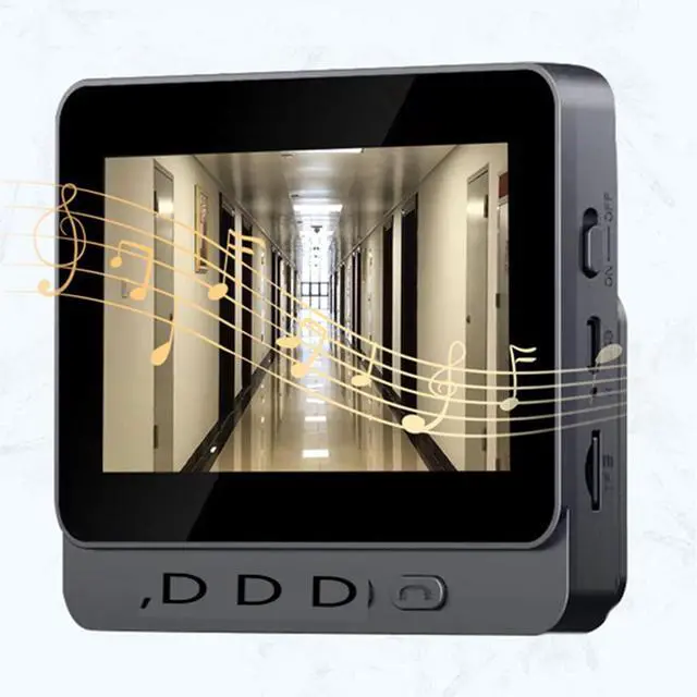 Alt view image 4 of 4 - 4.3" Smart Wireless Video Doorbell Electronic Cat Eye, Two-Way Audio, Night Vision, No Drilling, Rechargeable