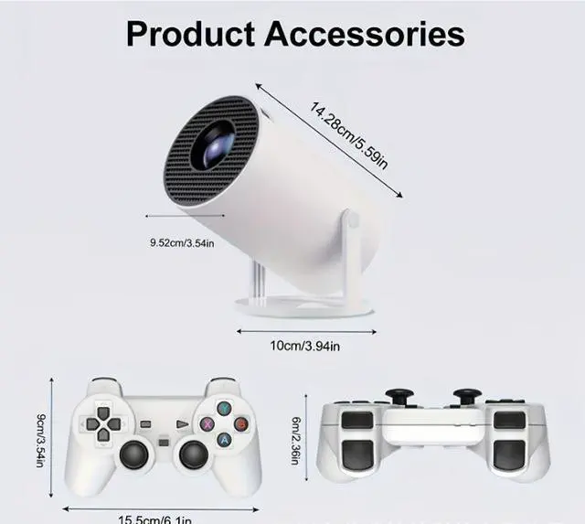 Alt view image 2 of 4 - HY300 MAX Gaming Projector 4K Support, Android 13, 20000+ Games, 120 ANSI, 5G WiFi, 720P Native, Home Theater