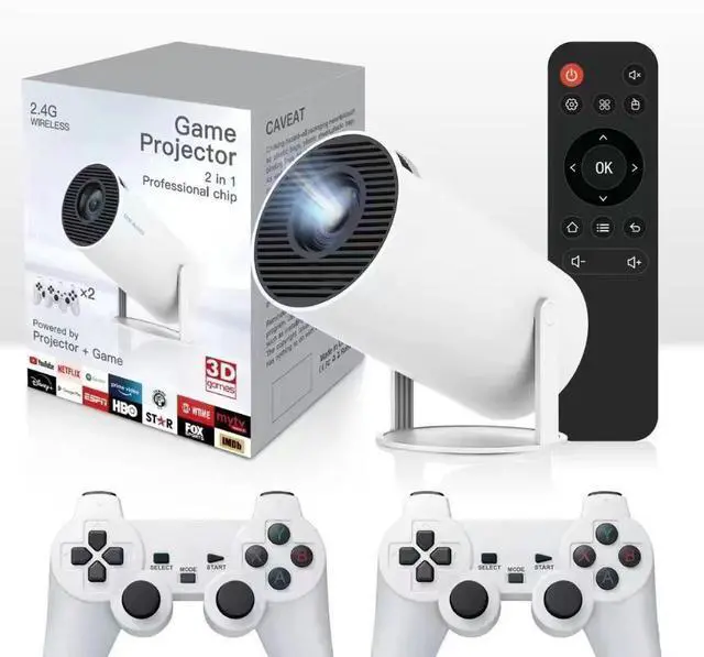 Alt view image 3 of 4 - HY300 MAX Gaming Projector 4K Support, Android 13, 20000+ Games, 120 ANSI, 5G WiFi, 720P Native, Home Theater