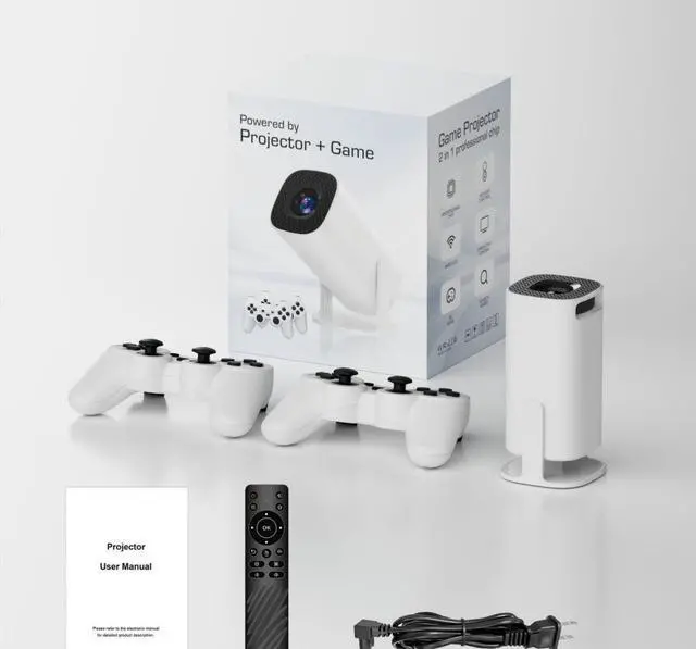 Alt view image 4 of 4 - HY300 MAX Gaming Projector 4K Support, Android 13, 20000+ Games, 120 ANSI, 5G WiFi, 720P Native, Home Theater