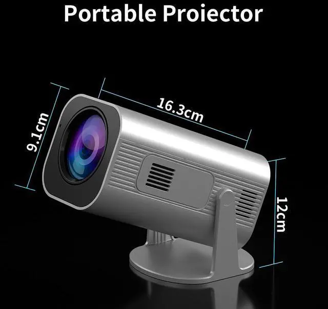 Alt view image 3 of 5 - Gimbal HD Portable Mini Projector 720P Native, 180 ANSI, 60" Max, Phone WiFi Wireless Mirroring, Cross-Border Model