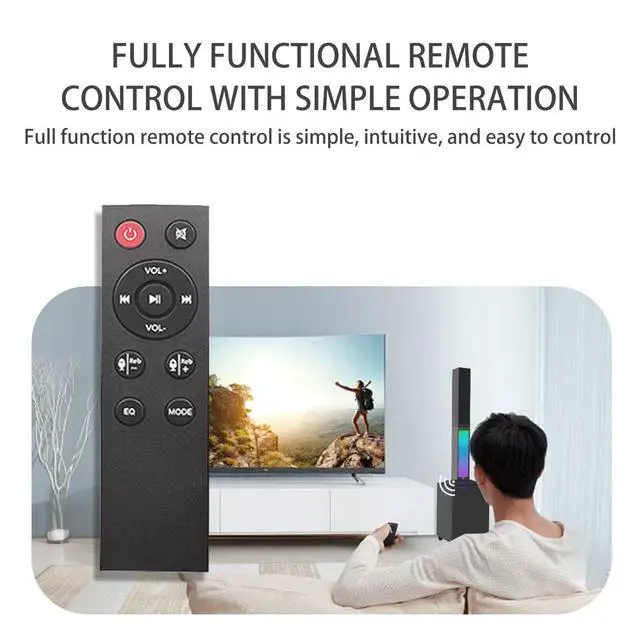 Alt view image 5 of 6 - 2.1 Channel Soundbar with Subwoofer 45W, Bluetooth, Home Theater, TV/PC Speaker, Long Strip Design, Deep Bass