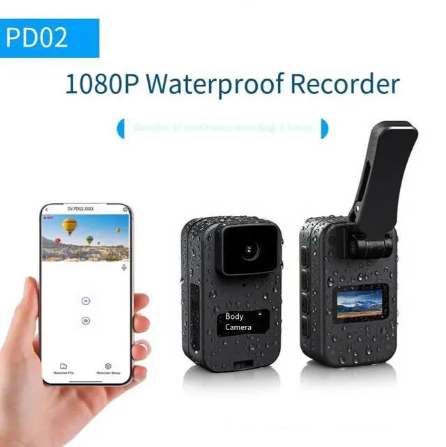 Alt view image 4 of 5 - PD02 HD Action Camera 1080P, 120° Wide Angle, P2P WiFi, 0.98" Screen, 1200mAh Battery, Loop Recording, Dust/Water Resistant