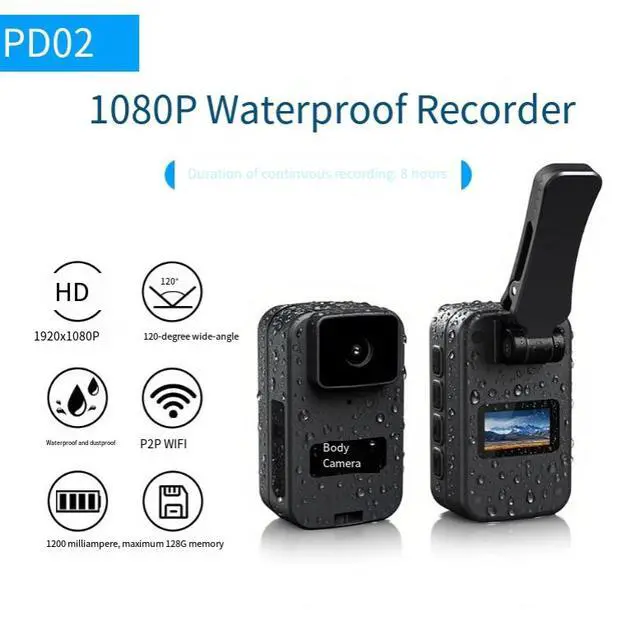 Alt view image 5 of 5 - PD02 HD Action Camera 1080P, 120° Wide Angle, P2P WiFi, 0.98" Screen, 1200mAh Battery, Loop Recording, Dust/Water Resistant