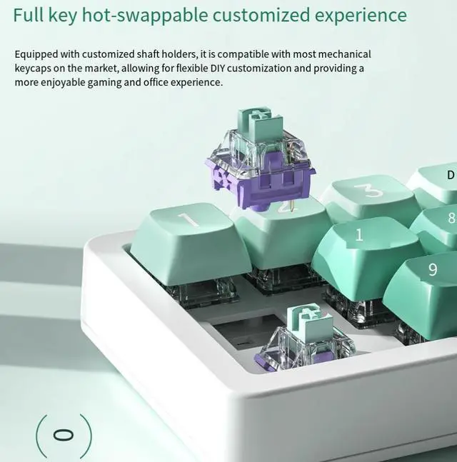 Alt view image 3 of 5 - K810 Macro Mechanical Keypad 12 Keys + Joystick, RGB Hot-Swappable, Metal Roller, USB-C, for Gaming, Streaming, Editing