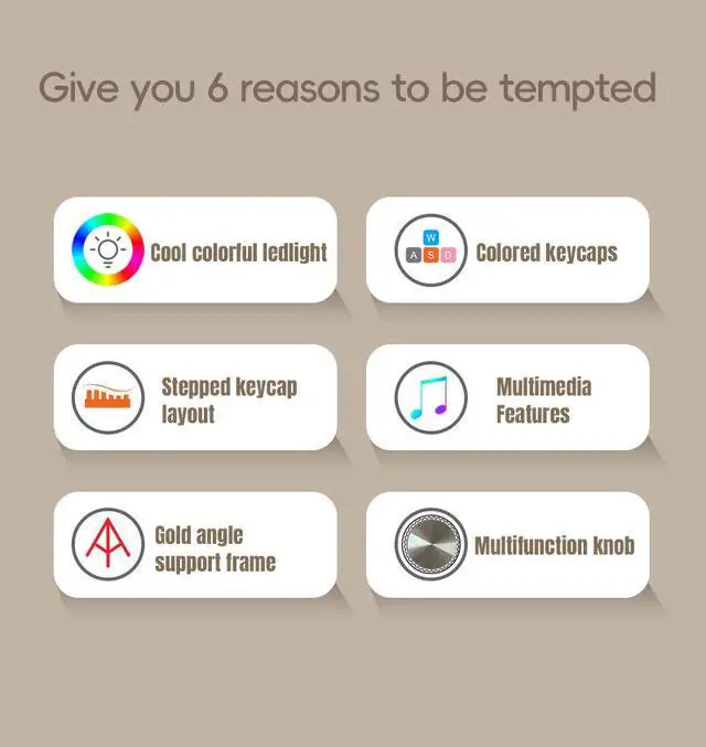 Alt view image 3 of 5 - K93 Wired Gaming Keyboard 93-Key Compact Layout, PBT Ball Keycaps, Rainbow RGB Backlit, Type-C USB, Multi-Function Fn Keys, Ergonomic 390mm Design for PC/Mac/Laptop Gaming & Office