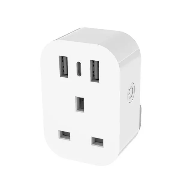 Alt view image 3 of 5 - UK 13A Smart WiFi Socket with USB Fast Charging Remote Control Timer Switch, Compatible with Alexa & Google Home, 2.4GHz App Controlled, 3120W Max, CE/RoHS/LVD/RED/EMC Certified for Home Appliances