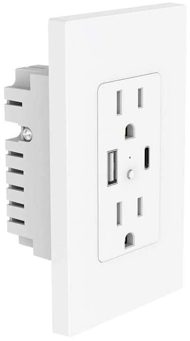 Main image of 15A Smart Wall Switch Panel Tuya WiFi Voice Control, Compatible with Alexa & Google Home, 118mm Embedded Design, 1800W Max, 110-130V AC, Overload Protection for Home Hotel Office (US Standard/Type 1