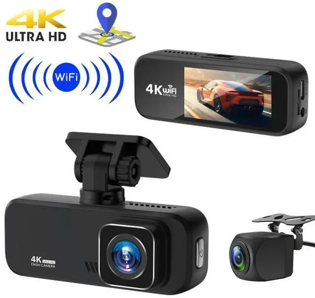 Main image of V30 4K Dual Channel Dash Cam, Front+Rear Recording with GPS Trajectory 2160p Ultra HD, 170° Wide Angle, F2.0 Aperture Night Vision, 2.0" Screen, Built-in WiFi, Time-Lapse Parking