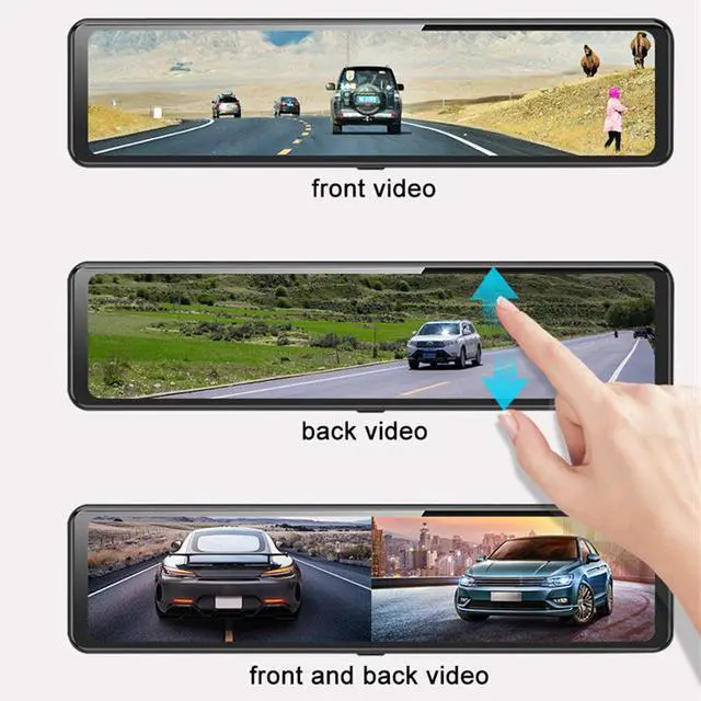 Alt view image 5 of 5 - C7 4K Stream Media Dash Cam, Front 4K UHD + Rear 1080p with CarPlay & Android Auto 170° Wide Angle, IPS Screen, Night Vision, GPS Trajectory, Loop Recording, Reverse Display
