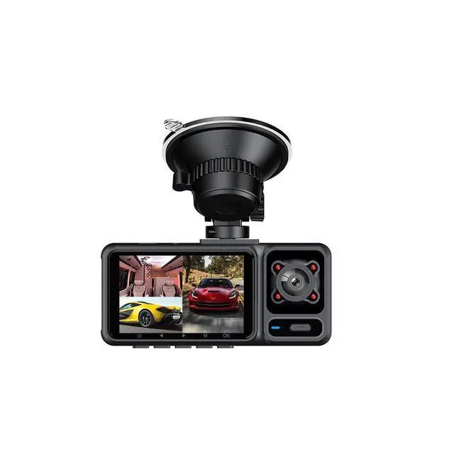 Alt view image 5 of 5 - S26Q 4K 3-Channel Dash Cam, Front+Interior+Rear Triple Recording 4K Ultra HD Front + 720p Interior/Rear, 2.0" IPS Display, Built-in WiFi, G-Sensor, Parking Monitor, Loop Recording, 128GB Support