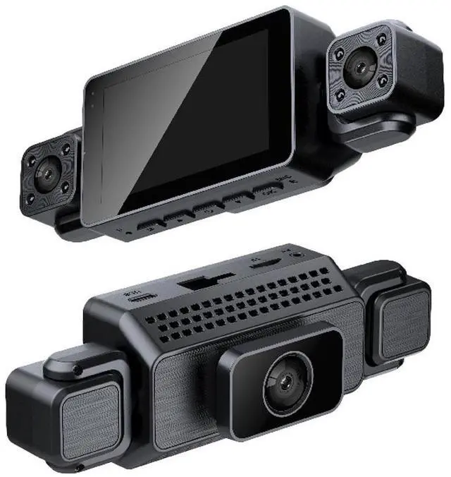 Main image of S22 4-Channel Dash Cam, Front+Rear+Left+Right Quad Recording 1080p HD, 3.0" IPS Display, 8 IR Lights for Night Vision, Built-in WiFi APP Control, Parking Monitor, Loop Recording