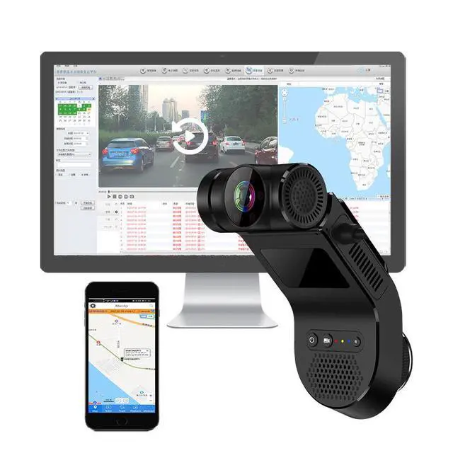 Alt view image 5 of 5 - 4G Dual Channel Dash Cam, Front+Interior Recording 1080p HD, Remote Live View, GPS Tracking, CMSV6 Fleet Platform 32GB Card Included for Rideshare, Taxi, Commercial Fleet